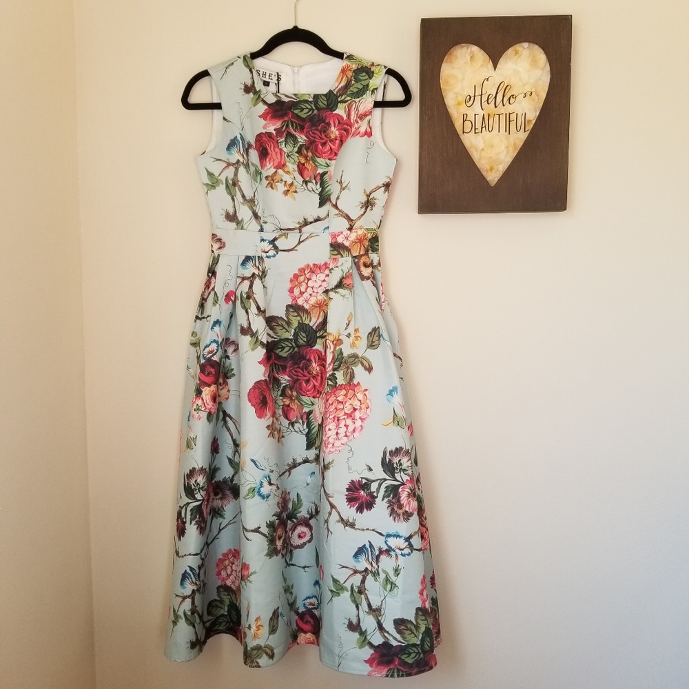 She's Stylewe Midi Floral Dress
